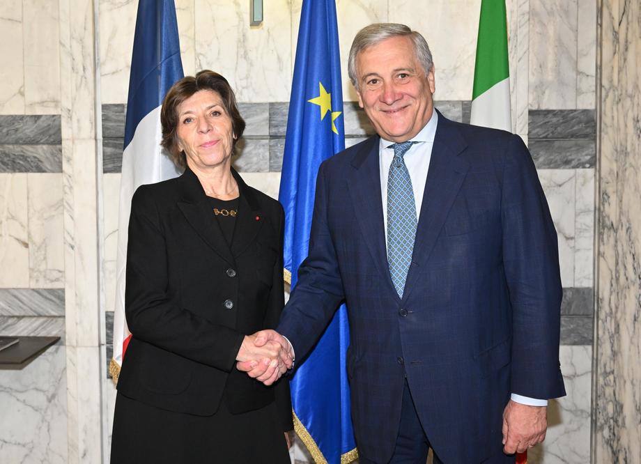 Italy’s Foreign Affairs Minister Tajani meets France’s Foreign Affairs Minister Colonna in Rome