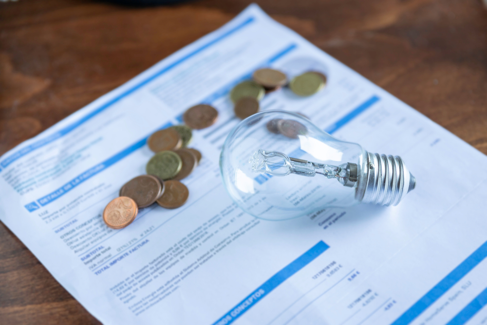 Light,Bill,With,Light,Bulb.,Conceptual,About,The,Price,Of