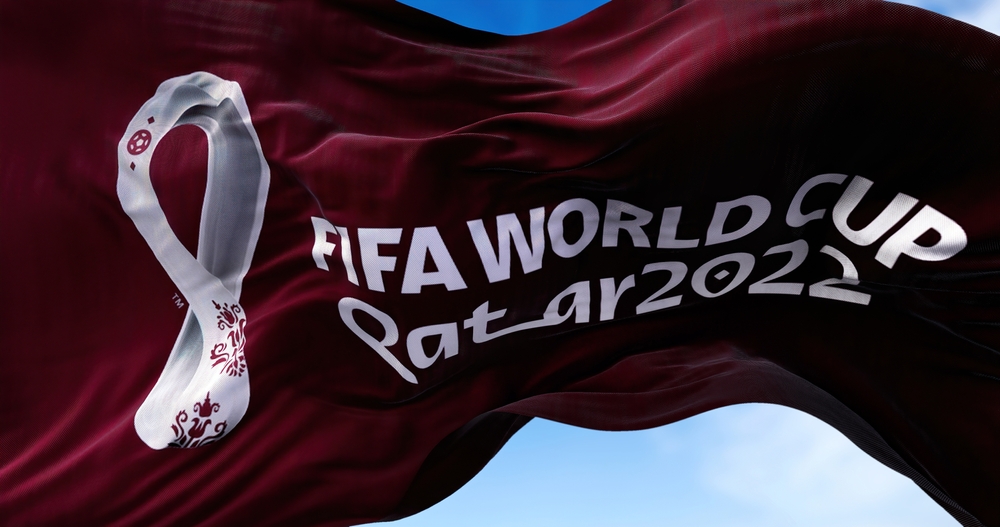 Doha,,Qatar,,October,2021:,A,Flag,With,The,2022,Fifa