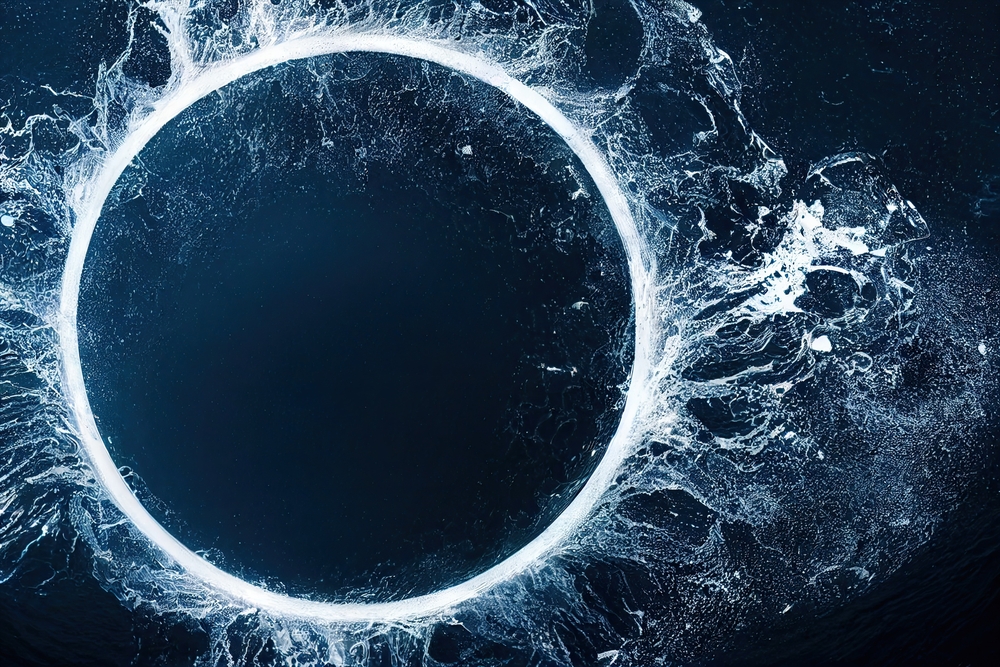 Drone,View,Of,An,Underwater,Explosion,And,Gas,Leak,Of