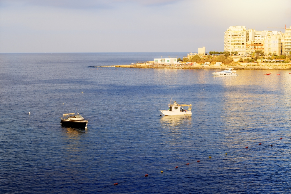 Malta,,City,Of,St.,Julians,,20.09.2022.,Landscape,With,Small,Fishing