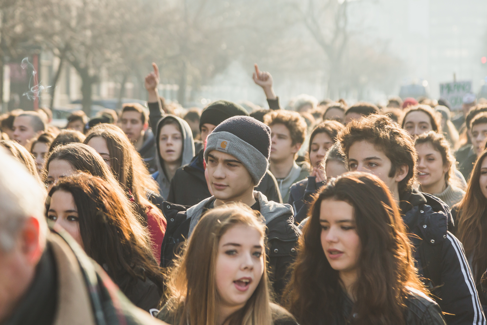 Milan,,Italy,-,January,29:,Students,March,In,The,City