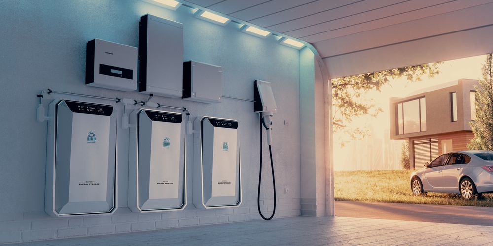 Concept,Of,A,Home,Battery,Energy,Storage,Located,In,A