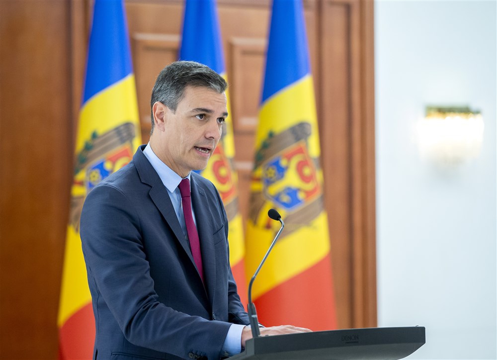 Spanish Prime Minister Pedro Sanchez visits Moldova