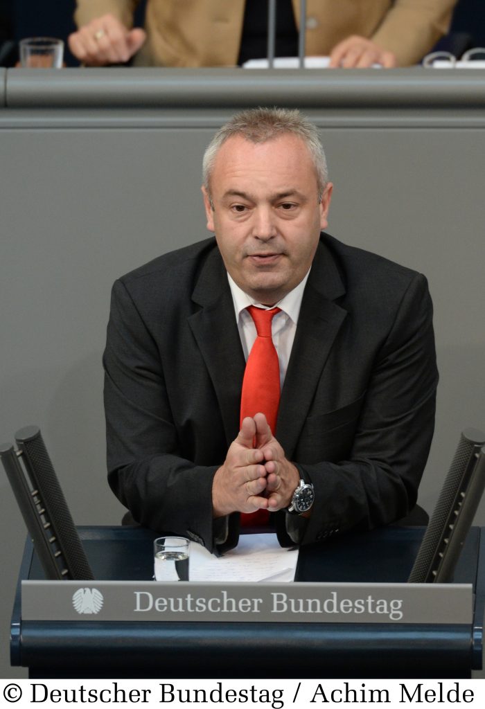 Alexander Ulrich, DIE LINKE, Bundestagsabgeordneter, Abgeordneter, Mitglied Deutscher Bundestag, MdB, Rede, 63. Sitzung, Top 5, Thema: Europäische Bankenunion, Redner 2. Rednerpult.