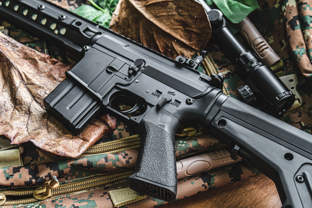 Automatic,Rifle,System,Closeup,At,The,End,Of,The,Gun