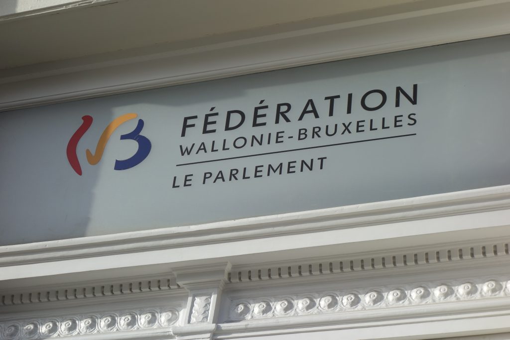 Brussels,,Belgium,-,December,24,,2019:,Sign,Of,The,Parlement