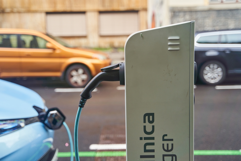 Ljubljana,,Slovenia,-,October,10,,2022:,Blue,Renault,Electric,Car