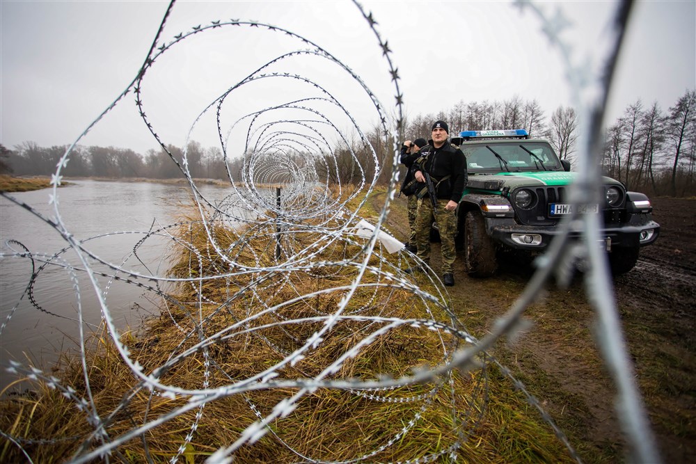 Polish Belarusian border in Terespol