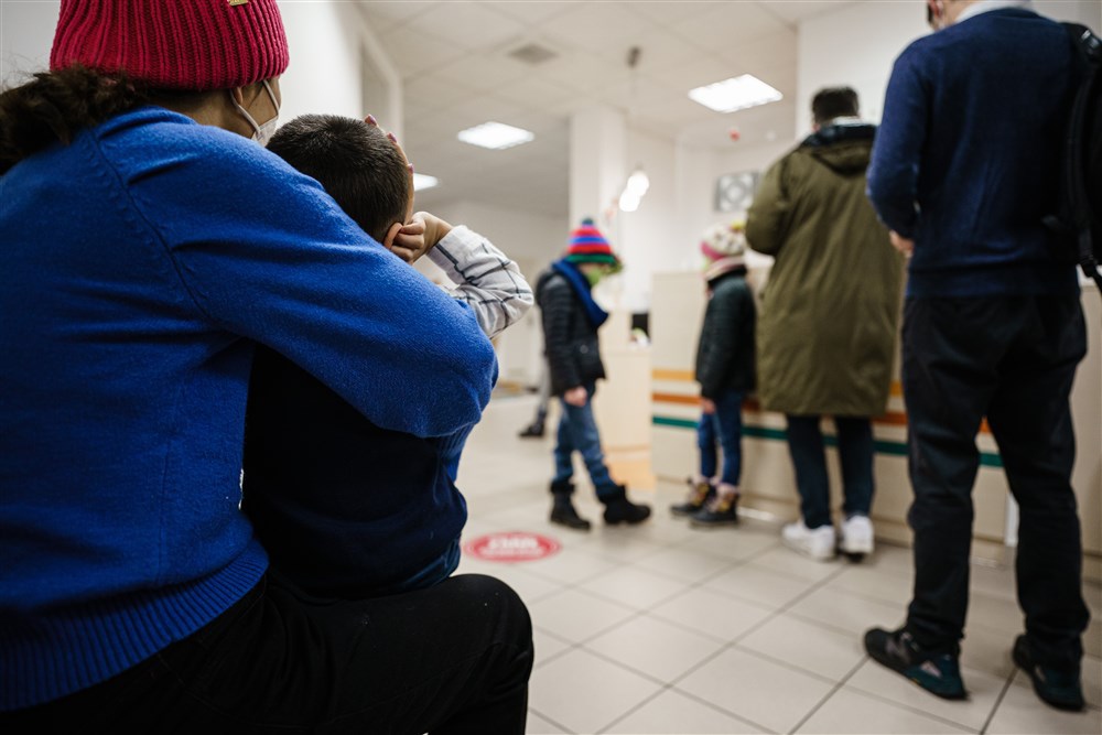 Waiting situation at a pediatrician’s office in Berlin