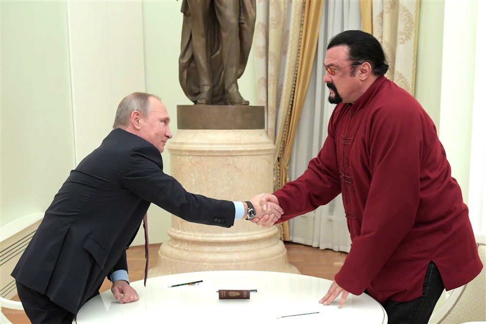 President Putin meets with US actor Steven Seagal in Kremlin