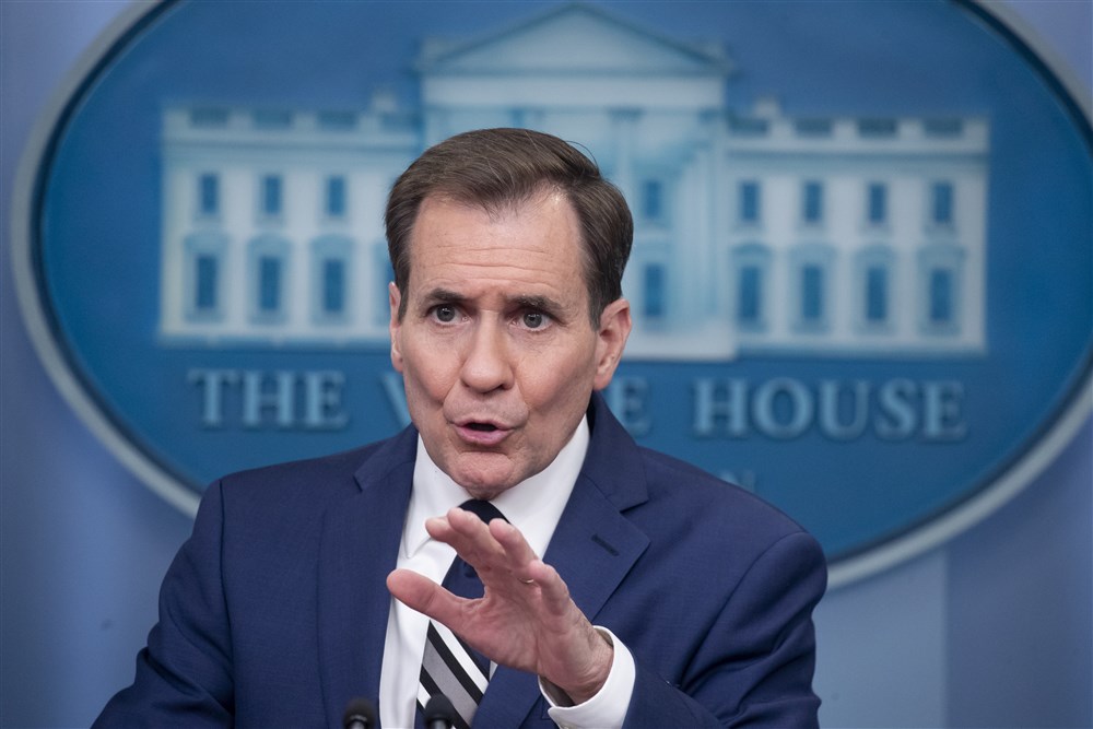 White House National Security Council spokesman John Kirby holds a news conference