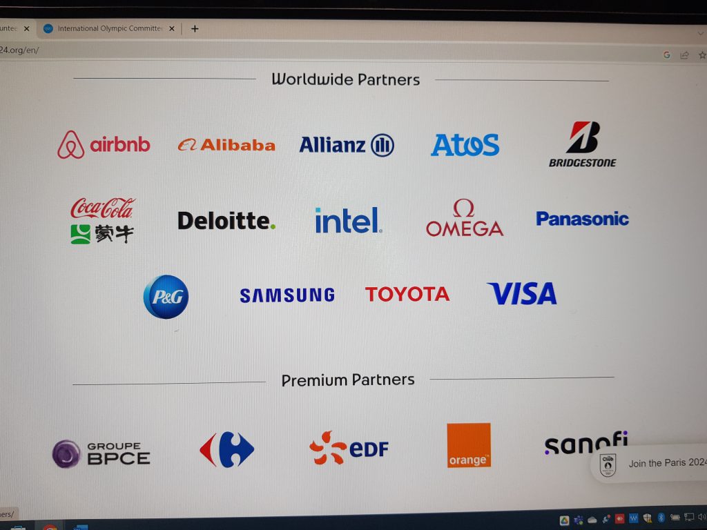 Sponsors Paris Olympics