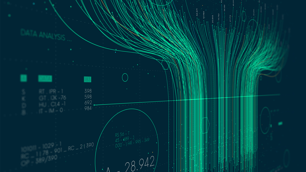 Futuristic,Technology,Big,Data,Sorting,,Information,Artificial,Neural,Network,,Monitor