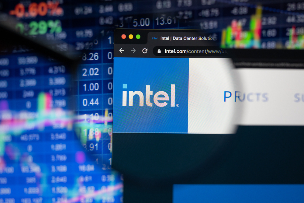 Kaufbeuren,,Germany,-,April,19,,2021:,Intel,Company,Logo,On