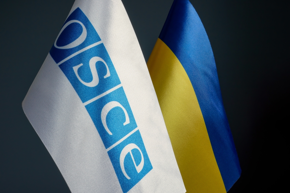 Kyiv,,Ukraine,-,December,10,,2021.,Flags,Of,Osce,And