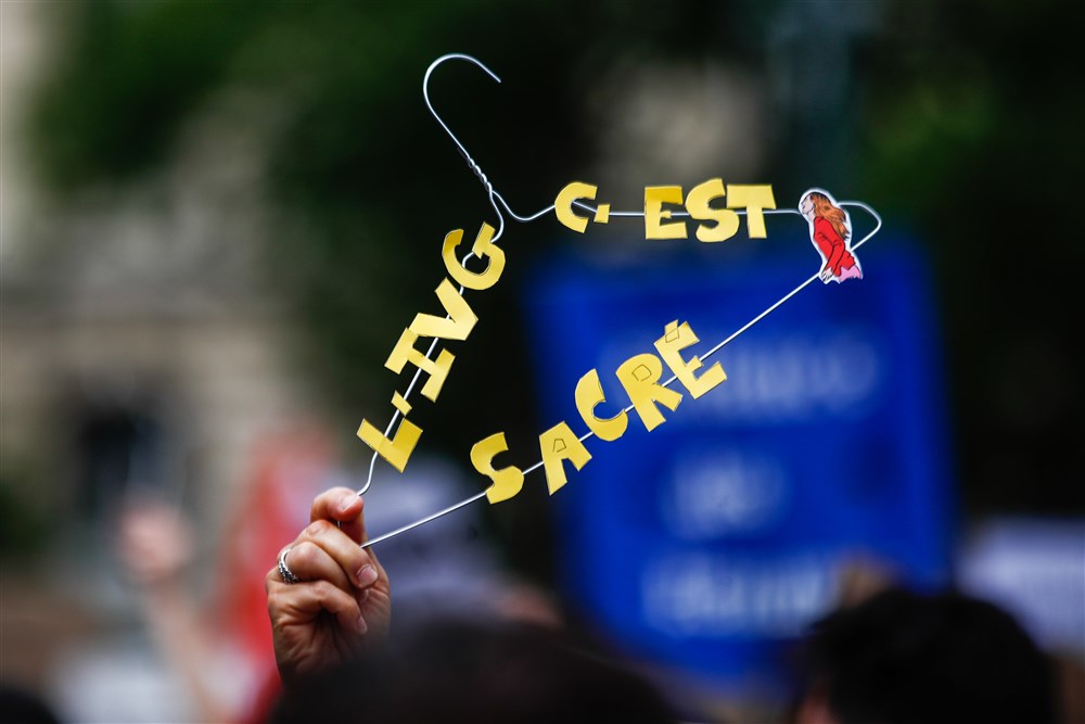 Abortion rights demonstration in Paris