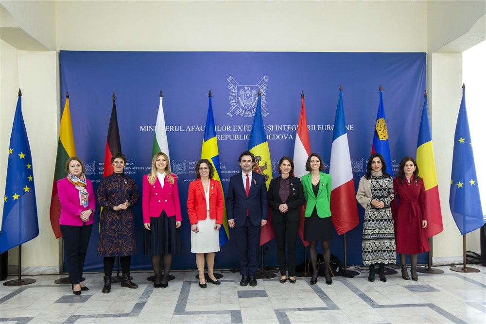 Female foreign affairs ministers and secretaries visit Moldova on International Women’s Day