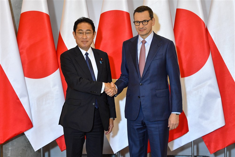 Japanese Prime Minister Fumio Kishida visits Poland