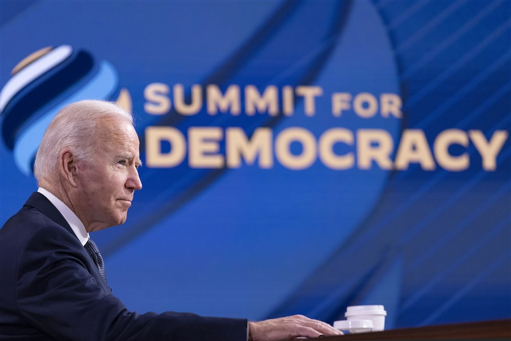 President Joe Biden delivers remarks at Summit for Democracy at the White House