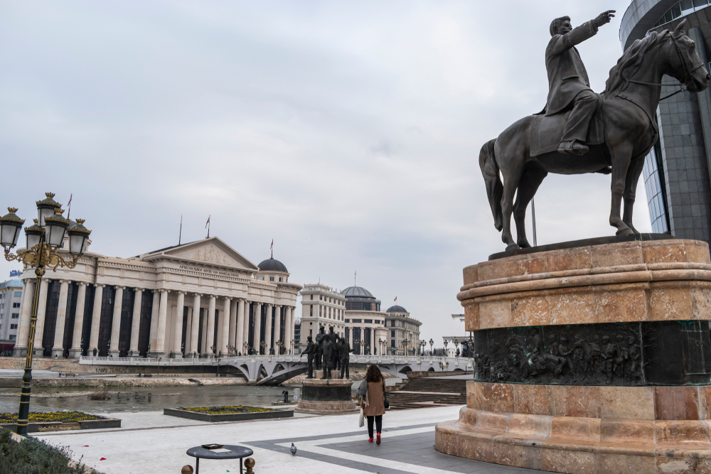 Skopje,,North,Macedonia,-,December,2018:,View,Of,Goce,Delcev