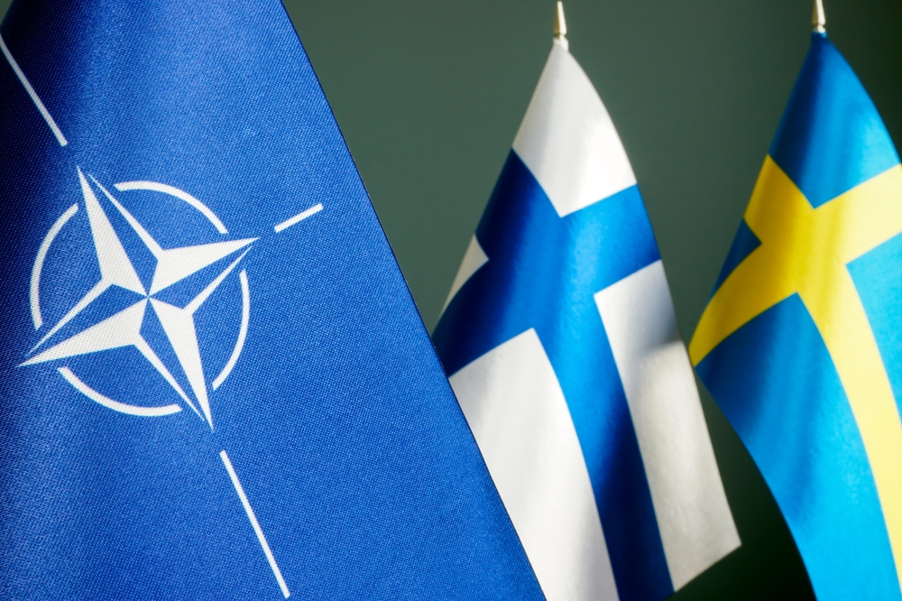 Kyiv,,Ukraine,-,May,17,,2022.,Flags,Of,Nato,,Finland