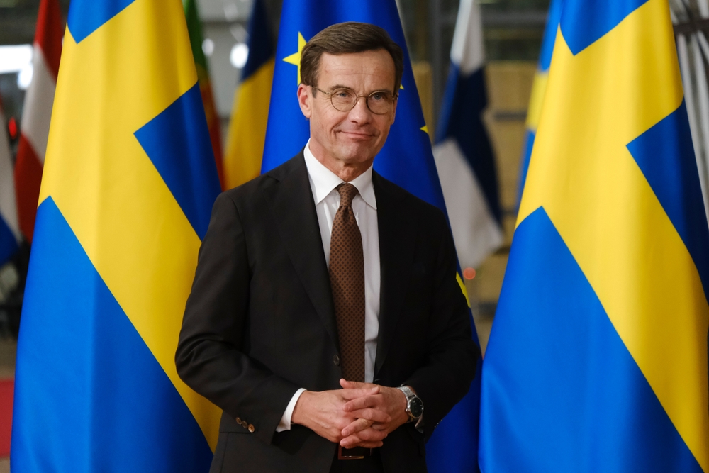 Sweden’s,Prime,Minister,Ulf,Kristersson,Walks,With,European,Council,President