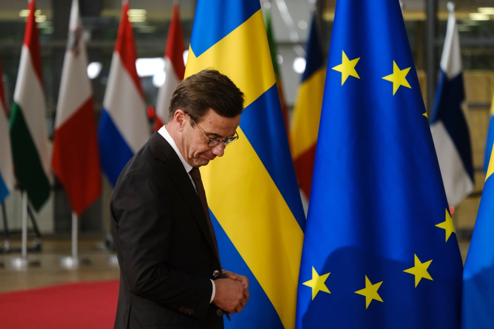 Sweden’s,Prime,Minister,Ulf,Kristersson,Walks,With,European,Council,President