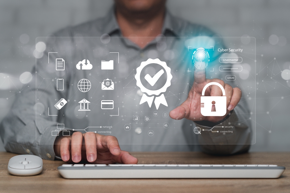 Business,Cybersecurity,Concept,Business,Warranty,And,Data,Retention,,Businessman,Fingerprint