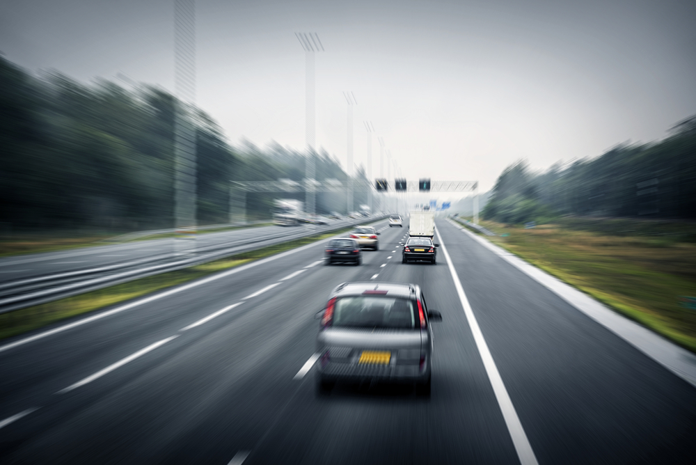 Traffic,On,The,High,Way.,Added,Focus,Blur,In,Motion.