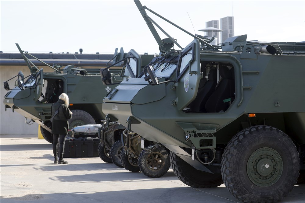 Swedish Minister of Defense Peter Hultqvist visits Adazi military base in Latvia
