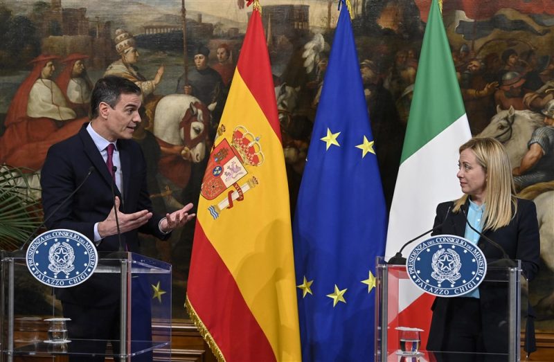 Spanischer Premierminister besucht Meloni in Rom