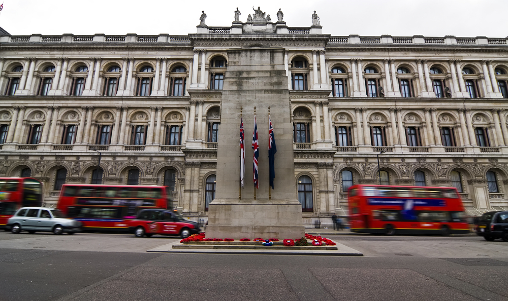 Cenotaph,Monument,With,Foreign,Office,Building,As,Background.