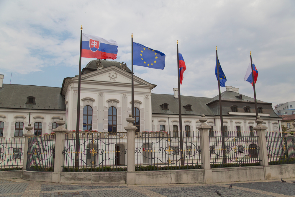 The,Main,Square,Outside,The,Parliament,Building,In,Bratislava,,Slovakia.