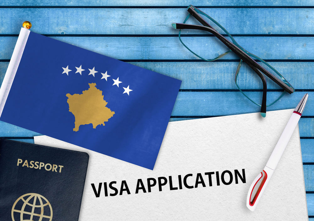 Visa,Application,Form,And,Flag,Of,Kosovo