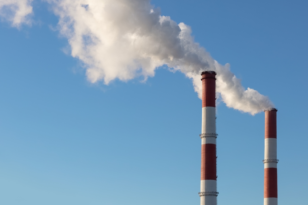 View,On,The,Two,Smoke,Flues,Of,The,Power,Plant