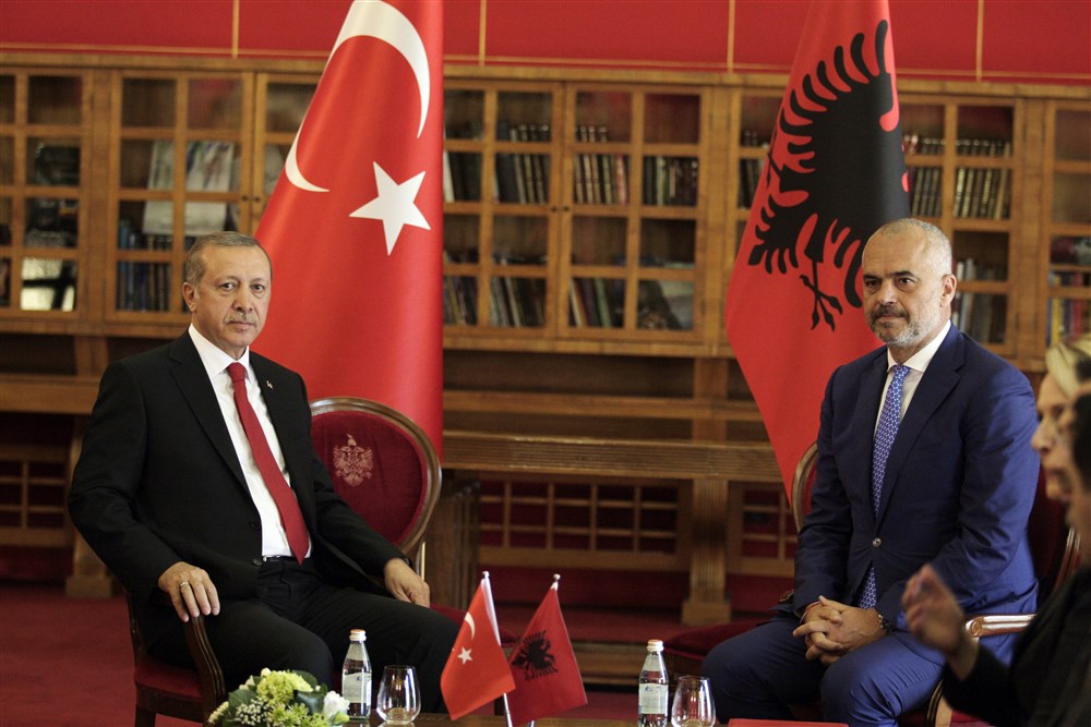 Turkish President Recep Tayyip Erdogan visits Tirana