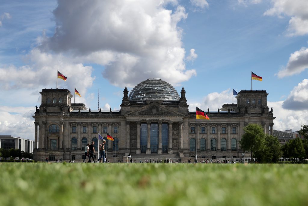 Reichstag building housing German parliament Bundestag