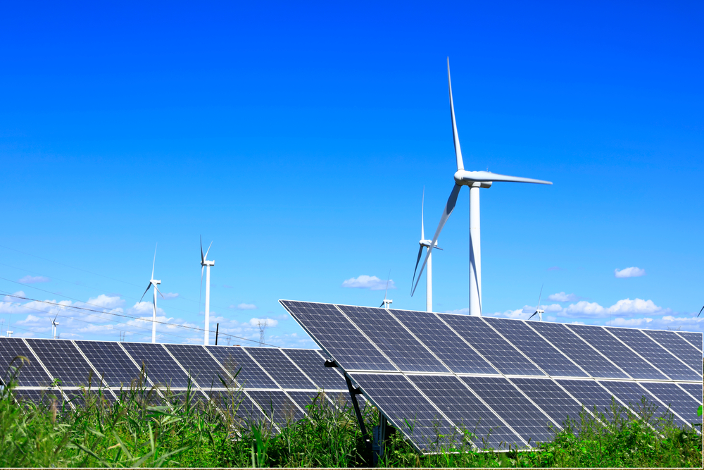 Solar,Photovoltaic,Panels,And,Wind,Turbines.,Energy,Concept