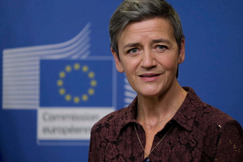 Eu,Commissioners,Margrethe,Vestager,,Thierry,Breton,And,Vice-president,Of,The
