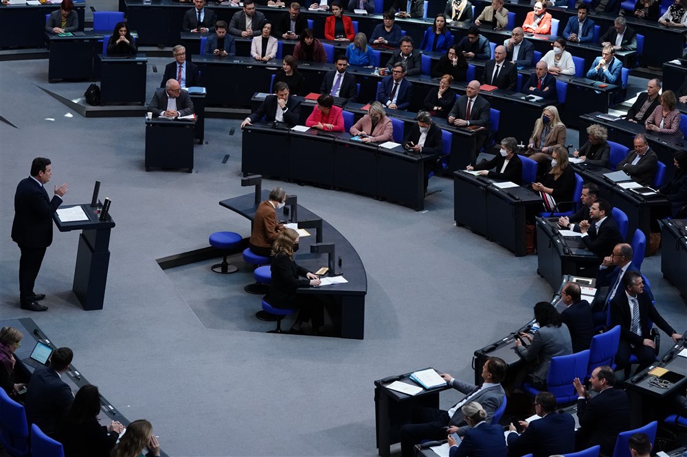 German Parliament session in Berlin