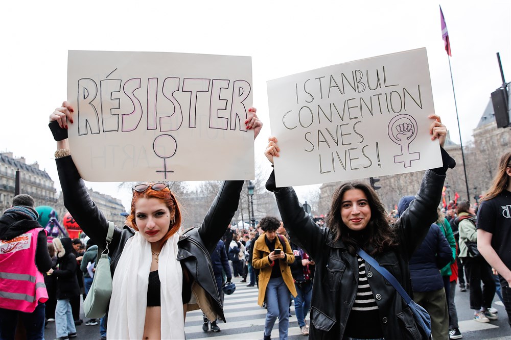 International Women’s Day demonstration in Paris