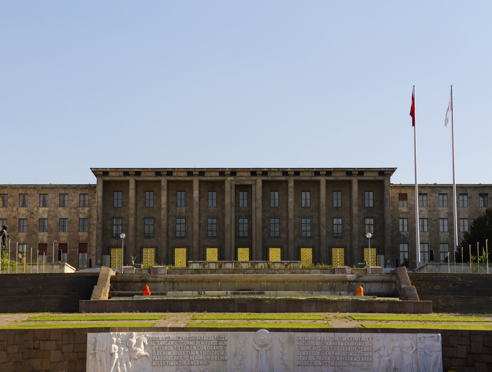 Ankara,-,May,27:,Turkish,Parliament,Building,Facade,On,May