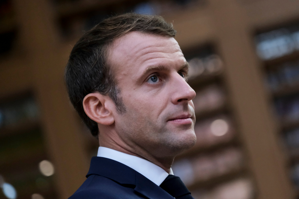 Brussels,,Belgium.,17th,Oct.,2019.,Emmanuel,Macron,Gives,A,Media