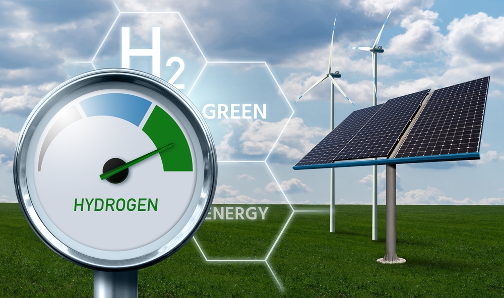 Hydrogen,Gauge,With,Tree,Colors,-,Gray,,Blue,And,Green
