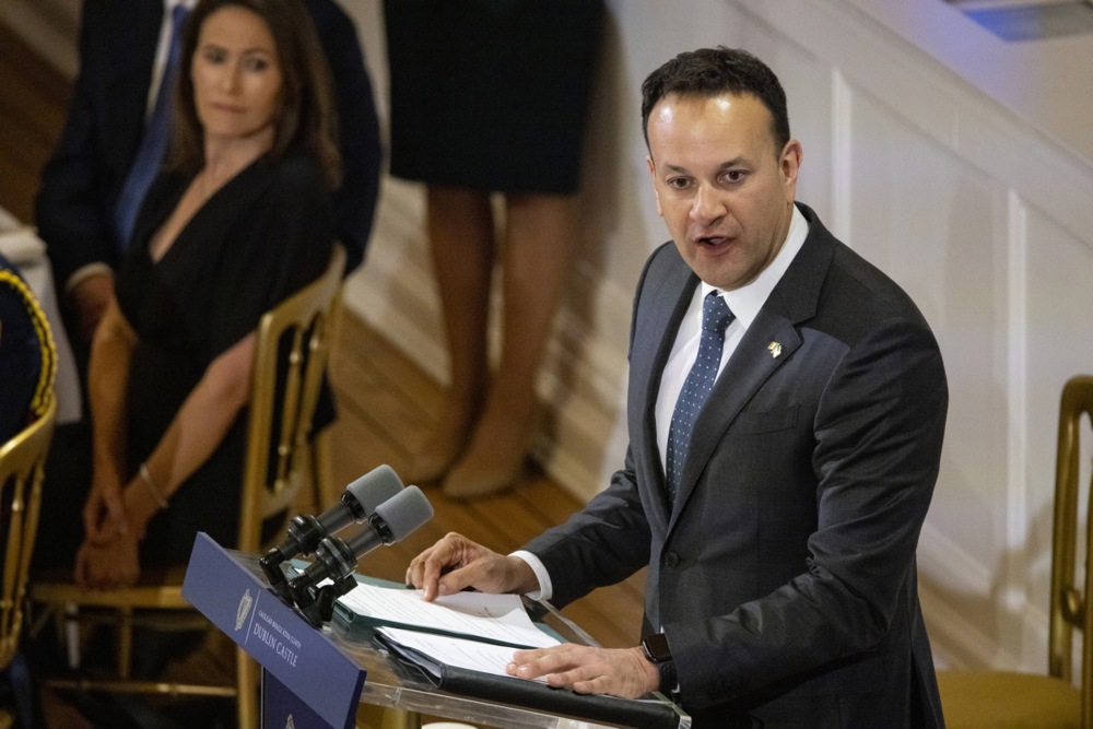 US President Biden attends banquet at Dublin Castle