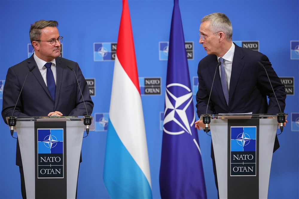 Luxembourg’s Prime Minister Bettel meets Nato Secretary General Stoltenberg