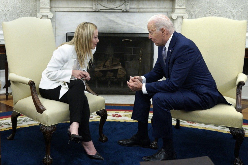 US President Joe Biden meets with Italian Prime Minister Giorgia Meloni