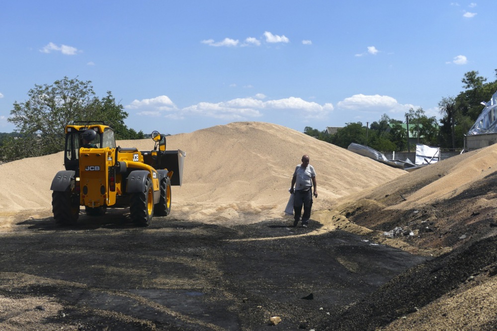 Russian missiles hit grain terminals in southern Ukraine’s Odesa region
