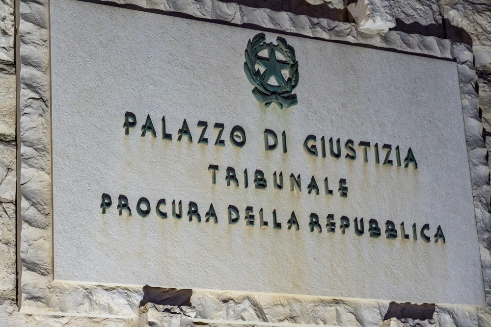 Matera,,Italy,-,February,5,,2020:,Marble,Plate,Of,The
